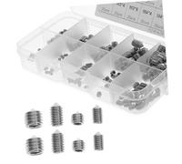 Sosoport 250 pièces Kit Vis Inox Pointe Hexagonale Acier Inoxydable Vis Machine Résistantes Corrosion pour Réparation Maison et Industrie