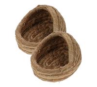 Sosoport 2pièces Cage Tressée pour Poules Pigeons Perroquets Hamsters Gerbilles et Cochons Nid Paille Tressée Favorisant la Ponte et Élevage