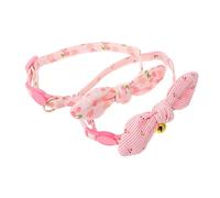 Sosoport 2pièces Collier pour avec Breloque Clochette Ajustable pour Chiot Et Chat pour Séance Photo Et Mariage Lot