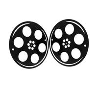 Sosoport 2pièces Décoration Murale Abstraite Sculpture De Bobine De Film Vintage Pour Salle De Cinéma Et Mur Décoratif Art Mural Original Pour De Film