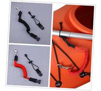 Sosoport 2pièces Laisse Élastique pour Canne à Pagaie Corde De Sécurité pour Kayak Et Bateau Cordon Extensible Jusqu Crochet Attache Et Boucle Plastique