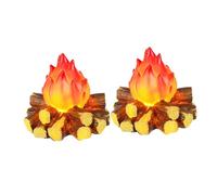 Sosoport 2pièces Lampe Feu de Camp LED Décorative Imitation Flamme Éclairage de Scène Lanterne Portable pour Fête et Camping Lot