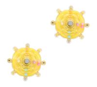Sosoport 2pièces Parrot Rotating Wheel Jouet Relaxant pour Oiseaux Roue Interactive pour Perroquets Jou Mâcher pour Petits Oiseaux Design Et Attrayant Jaune