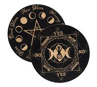 Sosoport 2Pièces Planche de Pendule Bois pour Divination Accessoires Métaphysiques Idéaux pour Tarot et Voyance