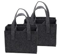 Sosoport 2pièces Sacoche de Transport pour Bouteilles avec Séparateurs Flexibles Amovibles Compartiments pour Ranger Vin et Bière