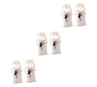 Sosoport 3 Ensembles De Rangement Pour Pointes De Danse Pour Fille À Chaussures De Danse Je Femme De Danse Ballet Filles De Danse Pour Filles Toile Blanche 2 Pièces * 3
