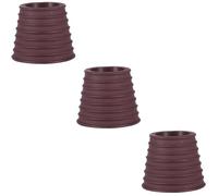 Sosoport 3 Pièces Bottes en Caoutchouc Parc Parasol De Piscine Entrée Support De Base De Parapluie Pôle Parapluie De Gradin UV Belvédère Pieu Coupe-Vent Ancre Soleil Parasol Portatif Brown