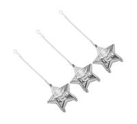Sosoport 3 pièces Infuseur à Thé Acier Inoxydable Filtre à Lâches Maille Fine avec Chaîne Suspendue Design Étoile Créatif et Réutilisable pour Infusion de Thé et Épices
