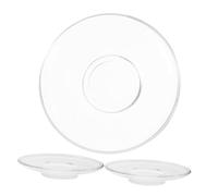 Sosoport 3 pièces Lot de Soucoupes Verre Transparent pour Tasse à Thé Assiettes Multi-usages pour Biscuits et Snacks Sous-tasses Élégantes et Résistantes pour Restaurant et Réutilisable