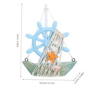 Sosoport 3 Pièces Modèles Voilier Décor Style Méditerranéen Ornements Nautiques Rustiques pour Maison Bord de Mer