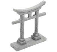 Sosoport 3 Pièces Sculpture Torii Miniature en Pierre, Décoration | Surface Peignable, Aspect Lisse et Délicat, Style Élégant, pour Aquascaping, Maison, Plantes