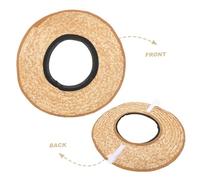 Sosoport 3 Pièces Visières de Protection Solaire Paille pour Casque de Sécurité Large Bord Respirant UV Accessoires Compatibles pour Travailleurs Plein Air Couleur