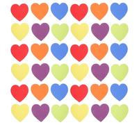 Sosoport 30 Marqueurs de Tapis en Nylon de Cœur pour L'éducation Préscolaire, 30 Pièces, Repositionnables Différentes Couleurs Activités en Classe