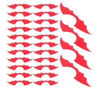 Sosoport 30 Pièces Accessoires DIY Ailes de Chauve-souris Rouges en Tissu Confortables pour Décoration Halloween, Ornements Créatifs et Délicats Adaptés à Divers Travaux Manuels