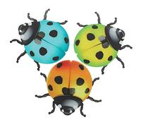 Sosoport 3pcs Art Mural Décoratif en Fer Ladybird Décoration Murale Jardin et Extérieur Sculptures Murales D'intérieur et D'exterieur
