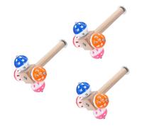 Sosoport 3pièces Perchoir à Oiseaux avec Jouet à Boule Rotative Accessoire De Cage pour Perroquets Conures Et Petits Oiseaux Support De pour Ennui Et Activité