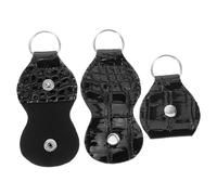Sosoport 3pièces Porte-médiator pour Guitare Étui Similicuir Sac De Rangement pour Médiators Pochette pour Guitariste Porte-clés