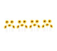Sosoport 4 Ensembles Piquets De Jardin Décoratifs Forme De Tournesol Lot de Décoration De Pelouse pour Extérieur pour Aménager Et Cheminée 5 Pièces * 4