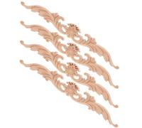 Sosoport 4 pièces Appliques Sculpté Européen Décoratives pour Porte et Meuble Décor Mural Élégant Naturel Résistant et Personnalisable pour Intérieur