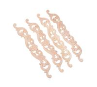 Sosoport 4 Pièces Appliques Sculptées Ensemble de Décorations Murales Naturel pour Miroirs Armoires Portes et Murs Décor Vintage Européen pour Projets DIY et Aménagement Intérieur