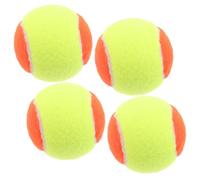 Sosoport 4 Pièces Balles de Tennis en Caoutchouc Souple | Surface Vive, Prise en Main Facile, Usage Intérieur, Conserve Sa Forme, Réduit les Traces sur Sol
