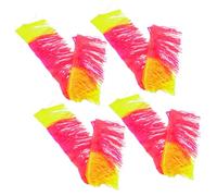 Sosoport 4 Pièces Bannières Fluorescentes Pet Couleurs Vives Guirlande Décorative Découpable pour Anniversaire Fête Garçon Fille et Shower Fanions Suspendus Légers et Résistants