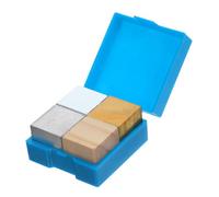 Sosoport 4 pièces Bloc de Densité Cubes Fer Cuivre Aluminium Bois Matériel Pédagogique pour Apprentissage Volume Densité Ensemble Léger et Portable pour École et Loisirs