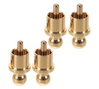 Sosoport 4 Pièces Capuchon Anti-poussière pour Prise Audio RCA Plaqué Or en Métal