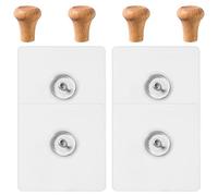 Sosoport 4 pièces Crochets Adhésifs Muraux Lot de Patères Décoratives pour Serviettes Vêtements et Accessoires Installation Sans Perçage pour Cuisine Salle de Bain et Chambre