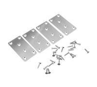 Sosoport 4 pièces Équerres Angle Acier Inoxydable Équerre Plate Fixation Meuble Renforcée pour Table Lit Étagère