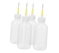 Sosoport 4 pièces Lot de Flacons Applicateurs Plastique avec Embouts Aiguille pour Collage et Peinture DIY Du Débit pour Petits Projets Dingénierie et Quilling Papier