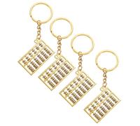 Sosoport 4 Pièces Lot de Porte-clés Abacus Alliage Métallique Pendentif Boulier Décoratif Compact pour Accessoire Pratique et pour Femmes