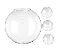 Sosoport 4 Pièces Lot de Vases Muraux Demi-Ronds Verre Transparent pour Plantes Hydroponiques Jardinières Suspendues Compactes pour Intérieur Décor Moderne pour Bureau et Petits