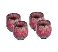 Sosoport 4 Pièces Set de Tasses à Thé Céramique Asiatique Finition Taches Design Traditionnel Chinois et pour Café Espresso Latte et Moments Conviviaux