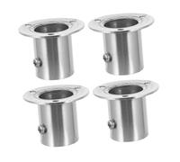 Sosoport 4 Pièces Support pour Tringle De Placard Douille pour Tringle De Placard Lot de Supports pour De Simple Et Rapide à Installer