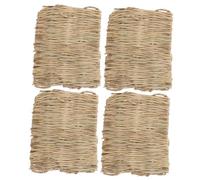 Sosoport 4 Tapis De Recherche De Nourriture pour Animaux De Compagnie Tapis De Litière en Jonc De Mer pour Oiseaux Nicheurs Et Confort des Pieds Sécurité Et Respirabilité