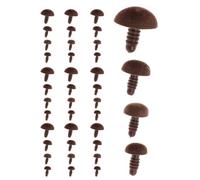Sosoport 40 Pièces Nez de Poupée Marron Ovale pour Peluches DIY | Accessoires de Loisirs Créatifs, Fixation Sécurisée, pour Projets Crochet et Doudous, Finition Flockée Plastique
