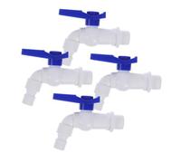 Sosoport 4pièces Robinet De Tuyau à Raccord Rapide Po Pour Machine à Laver Robinet Extérieur Plastique Pour Arrosage Et Nettoyage Multi-usages