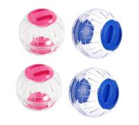 Sosoport 4pièces Roue Exercice Transparente pour Hamster Et Souris Système Anti-Fugue Sécurisé Roue Légère Et Facile à Transporter avec Aération pour Cage