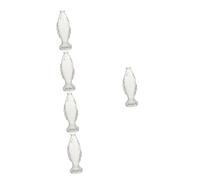 Sosoport 5 Pièces Bouteille Verre Transparente Forme de Vase Décoratif Multifonctionnel pour Fleurs et Messages Contenant pour Essentielles et Objets Petits Set de Bouteilles DIY à