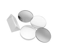 Sosoport 5 Pièces Kit de Lentilles Optiques en Verre Durables pour Expériences Physiques Classe Lentilles Convexes et Miroirs Concaves Clairs Équipement Pédagogique pour Enseignants et