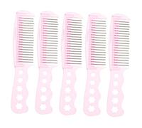 Sosoport 5 Pièces peigne d'entretien de perruque peigne de perruque de poupée accessoires de cheveux de poupée entretien de perruque de poupée brosse à poils synthétiques Plastique rose