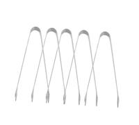 Sosoport 5 pièces Pince à Nourriture Acier Inoxydable Pinces Rondes Non Magnétiques pour Barbecue Service Buffet Glace et Sucre Accessoires Cuisine Polyvalents pour Famille et Restaurant