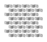 Sosoport 50 Clips en Z pour Cadres Photo Fixations Quincaillerie D’Encadrement Pinces Z pour Plateaux de Table Argentés 50 Pièces Support de Fixation pour Panneaux Arrière