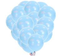 Sosoport 50 pièces Ballons Latex Bleus Imprimés Motif Ciel Kit Décoration Fête Anniversaire Ambiance Joyeuse