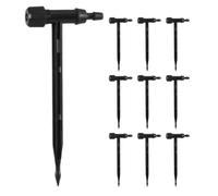 Sosoport 50 Pièces Kit D'irrigation Goutte à Goutte Installation Facile avec Régulateur de Débit Réglable Contrôle Indépendant, Matériau PP Noir pour Espaces Verts et Cultures