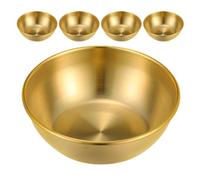 Sosoport 5pcs Coupelles Rondes en Acier Inoxydable Réutilisables et Empilables pour Sauce Soja et Assaisonnement, pour Réunions Familiales et Restaurants