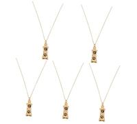 Sosoport 5pièces Pendentif Urne Funéraire Acier pour De Chiens Collier Commémoratif Animal avec Design Ouvert Et Détails Soignés