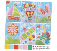 Sosoport 6 Pièces Autocollants de Puzzle Éducatifs pour Garçon Fille de Puzzle Matériau Animaux et Objets Colorés Activités Manuelles pour Compétences Motrices Fines