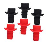 Sosoport 6 pièces Bouchons Silicone pour Bouteille de Vin Fermeture Étanche avec Design Spiralé Réutilisables pour Scellage et Stockage Accessoires pour Bar et